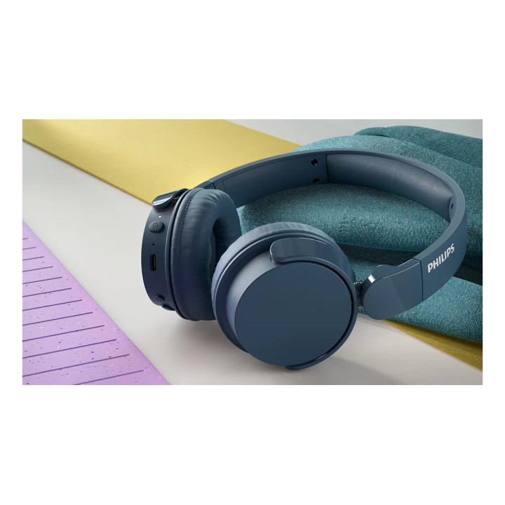 Безжични слушалки PHILIPS TAH4209, над ухото, затворени, Bluetooth 5.3, 32 Ohm, микрофон, синие - TAH4209BL/00 - 5