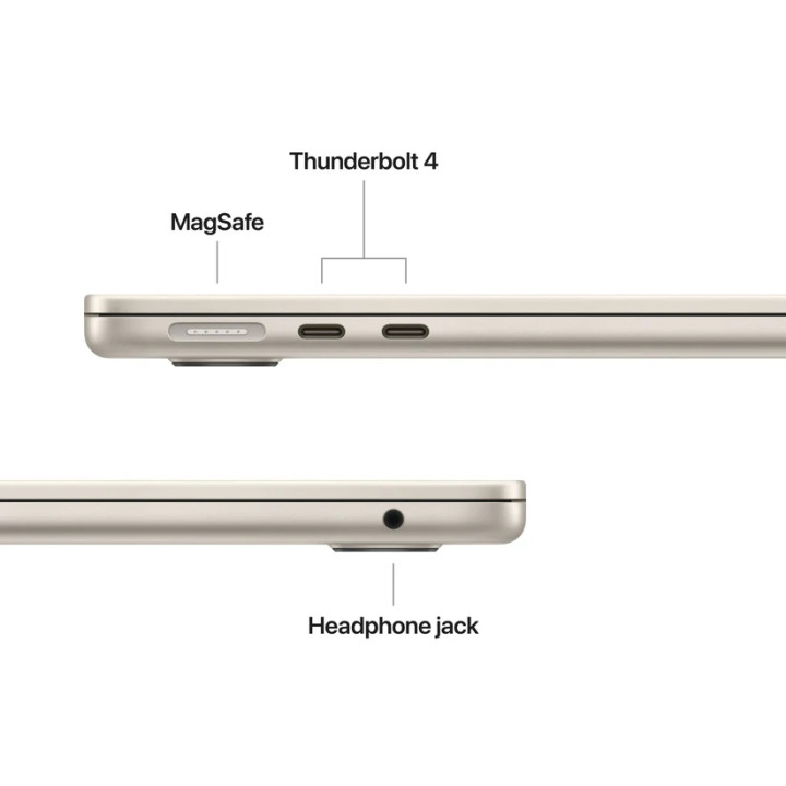 Лаптоп Apple MacBook Air 13.6, 13.6" IPS 2560x1664, Apple M5 10-Core, 16GB LPDDR5X, 1TB SSD, macOS - MDHC4ZE/A - 4