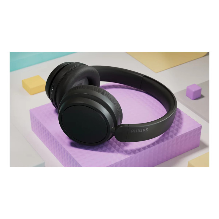 Безжични слушалки Philips, 40mm драйвери, затворена конструкция, черни - TAH5209BK/00 - 5