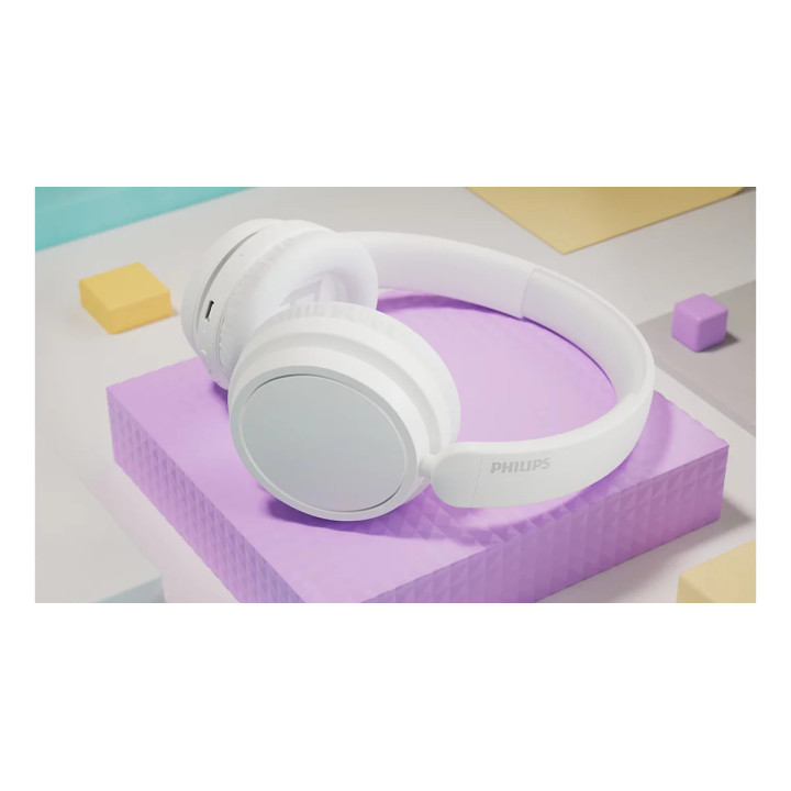 Безжични слушалки Philips TAH5209, 40mm динамични драйвери, затворен дизайн, бял - TAH5209WT/00 - 4