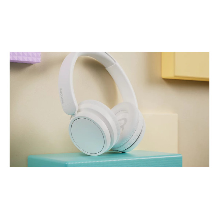 Безжични слушалки Philips TAH5209, 40mm динамични драйвери, затворен дизайн, бял - TAH5209WT/00 - 5