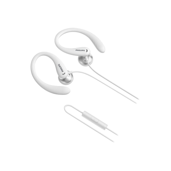 Слушалки Philips InEar Earhook, 15mm динамик, бели, спортни, IPX2 защита - TAA1105WT/00 - 4