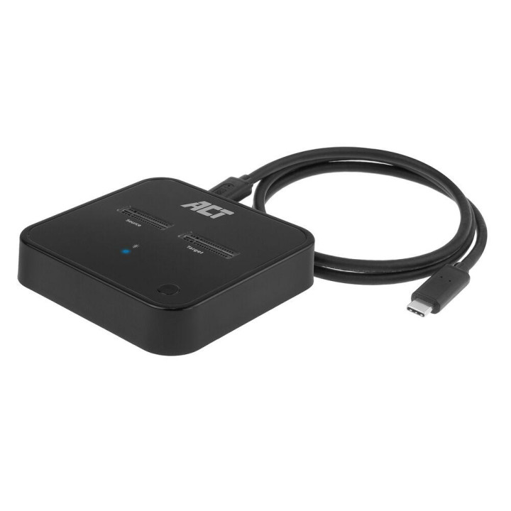 Двойна SSD докинг станция ACT, M.2 NVMe/PCIe за клониране, USB-C 3.2 Gen2 10 Gbps - AC1502 - 1