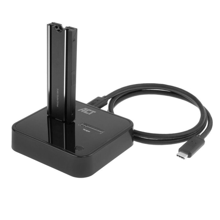 Двойна SSD докинг станция ACT, M.2 NVMe/PCIe за клониране, USB-C 3.2 Gen2 10 Gbps - AC1502 - 11
