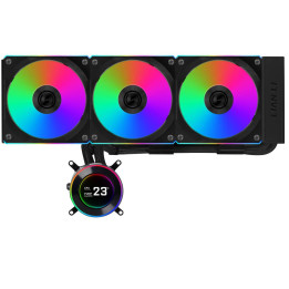 Водно охлаждане за процесор Lian Li HydroShift II LCD-C 360CL ARGB, 360mm, LCD дисплей - G89.GHS2LCD36RB.00 - 1