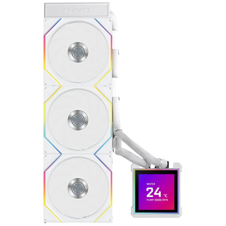 Водно охлаждане за процесор Lian Li HydroShift II LCD-S 360TL RGB, Бял - G89.GHS2LCDS36TW.00 - 3