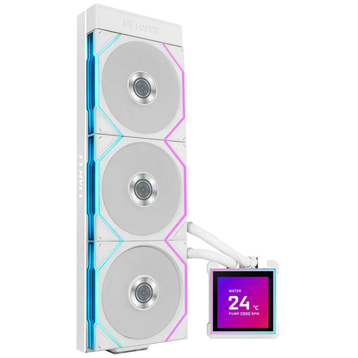 Водно охлаждане за процесор Lian Li HydroShift II LCD-S 360TL RGB, Бял - G89.GHS2LCDS36TW.00 - 4
