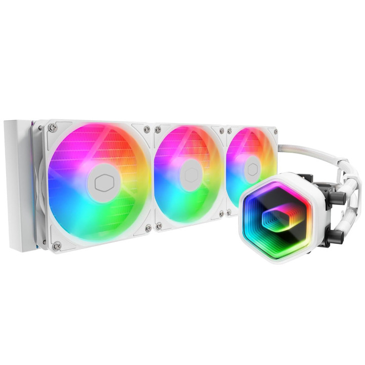 Водно охлаждане за процесор Cooler Master Master Liquid 360 Core II White ARGB, AM4/AM5/LGA1200/LGA1700 - MLW-D36M-A18PA-RW - 1