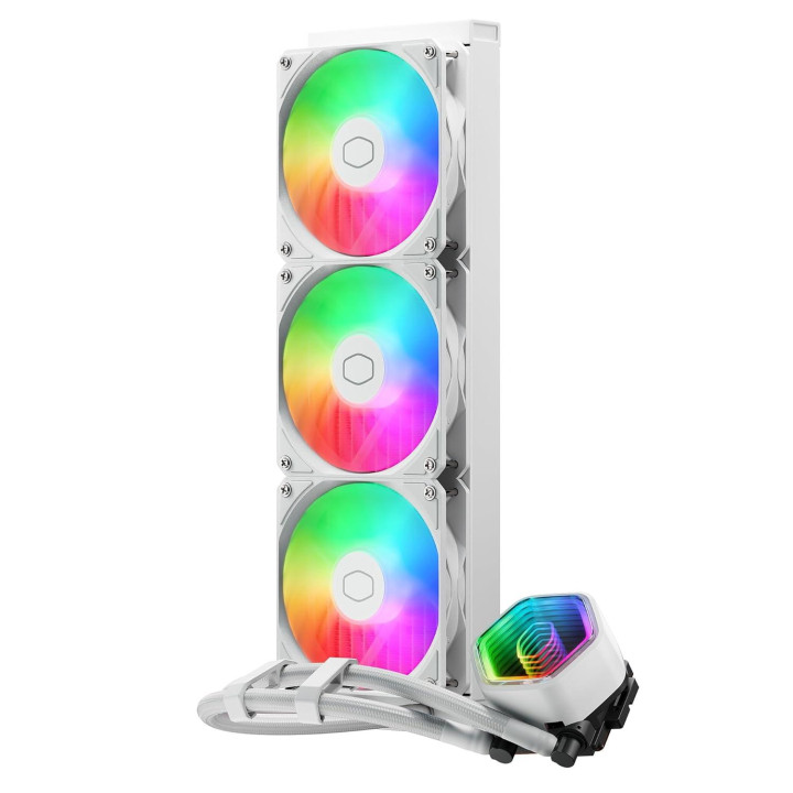 Водно охлаждане за процесор Cooler Master Master Liquid 360 Core II White ARGB, AM4/AM5/LGA1200/LGA1700 - MLW-D36M-A18PA-RW - 2