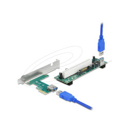Адаптер DeLock Riser Card, PCI Express x1 към PCI 32-bit с кабел 60cm - 90065 - 1