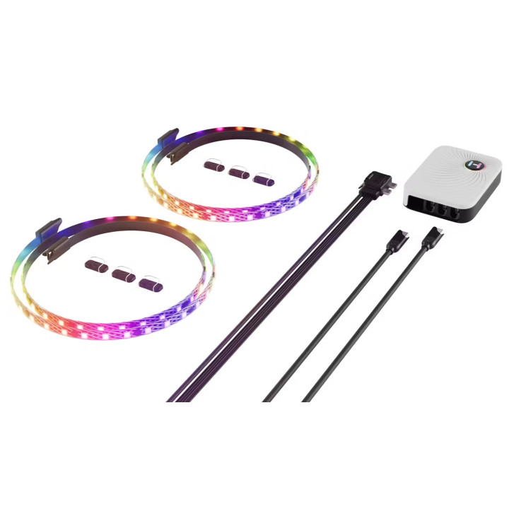 ARGB LED лента HYTE LS30, 330mm, Nexus Link Type-C, включен контролер NP50 - ACC-HYTE-LS30-B-2NP - 1