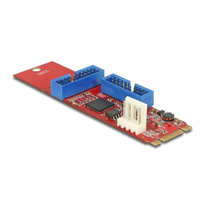 Адаптер DeLock, M.2 Key B+M към 2x USB 5 Gbps - 62843 - 2