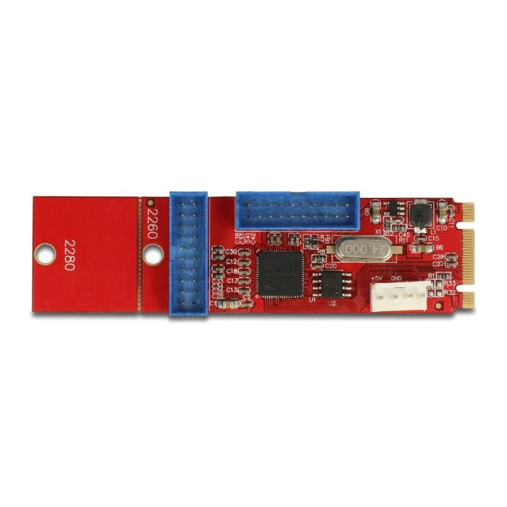 Адаптер DeLock, M.2 Key B+M към 2x USB 5 Gbps - 62843 - 3