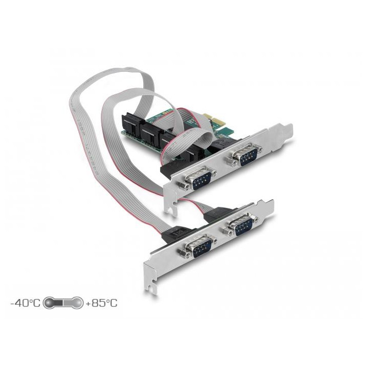 PCI Express карта DeLock, 4 x Serial RS-232 - 90410 - 1