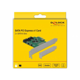 Разширителна карта DeLock, PCI Express x1 към 2 port SATA RAID - 90392 - 1