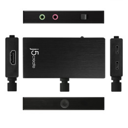 USB-C адаптер j5create JVA02, HDMI, Power Delivery, Черен - JVA02 - 1