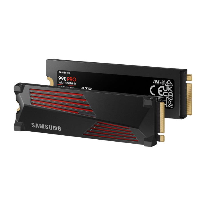 SSD диск SAMSUNG 990 PRO, 4TB M.2 PCIe 4.0 с Heatsink - MZ-V9P4T0GW - 3