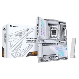 Дънна платка GIGABYTE X870E AORUS PRO X3D ICE (Rev. 1.0), 4xDDR5, 4xSATA3, 4xM.2, 3xPCIEx16, WiFi 7 - X870E A PRO X ICE - 1