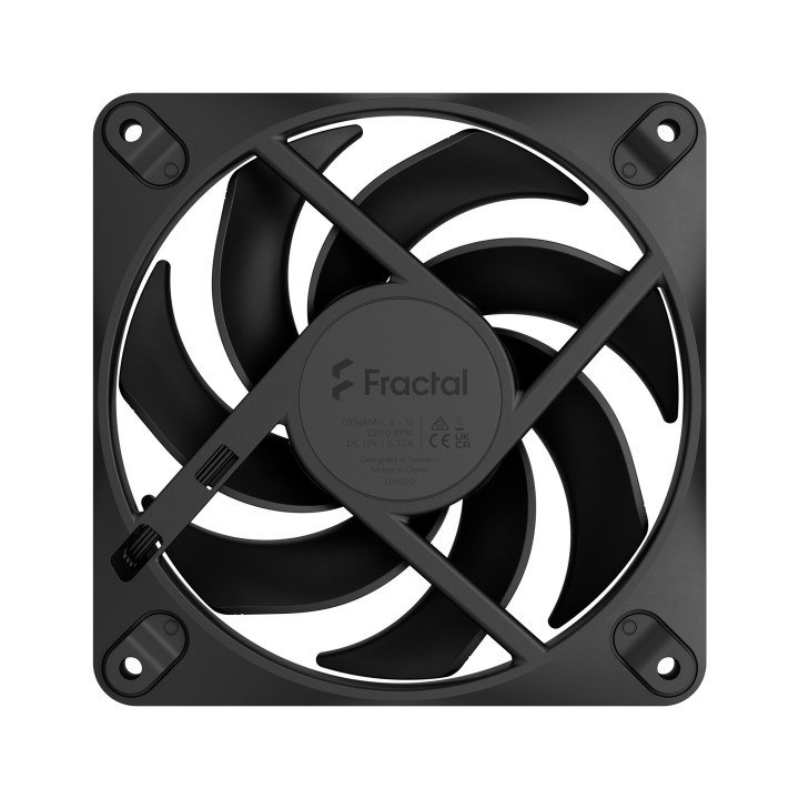 Вентилатор Fractal Design Dynamic 3 120mm, 120x120x25mm, 2200 RPM, 63.9 CFM - FD-F-DY3-1201 - 4