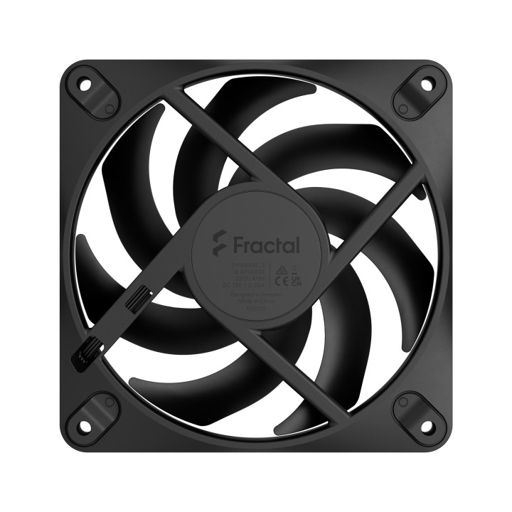 Вентилатор Fractal Design Dynamic 3 120mm, 120x120x25mm, 2200 RPM, 65.38 CFM - FD-F-DY3-1202 - 4