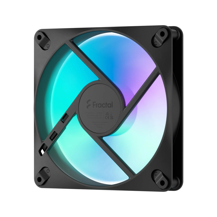 Вентилатори Fractal Design Dynamic 3 140mm RGB Black 3-Pack, 140x140x25mm, 350-1800 RPM, 76.3 CFM, 30.8dB(A) - FD-F-DR3-1403 - 4