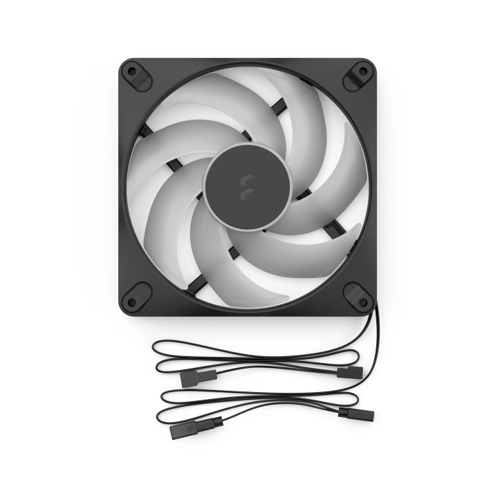 Вентилатори Fractal Design Dynamic 3 140mm RGB Black 3-Pack, 140x140x25mm, 350-1800 RPM, 76.3 CFM, 30.8dB(A) - FD-F-DR3-1403 - 6