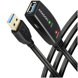 USB кабел AXAGON ADR-305, USB 3.2 Gen 1 A-M към A-F, 5m, активен, LED индикатор - 1