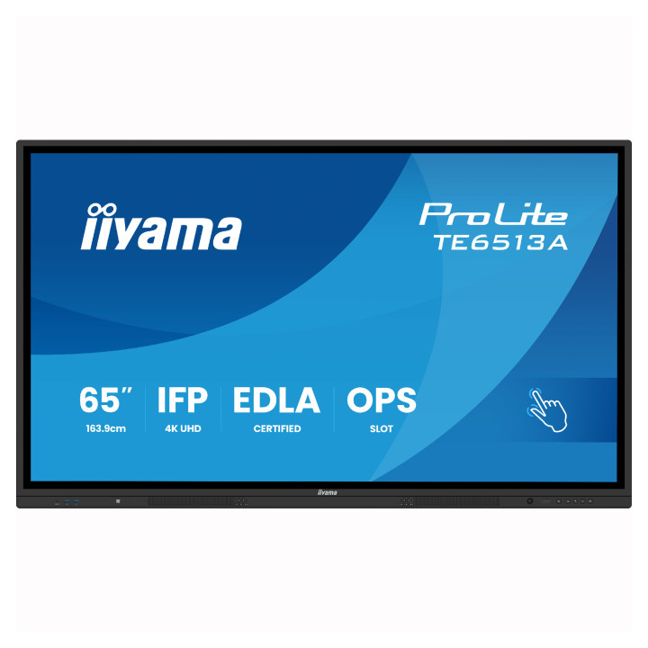 Интерактивен дисплей IIYAMA TE6513A-B2AG, 65" 4K UHD IPS Touch, Android 14, 8GB RAM, 128GB Storage,  Android 14 - TE6513A-B2AG -