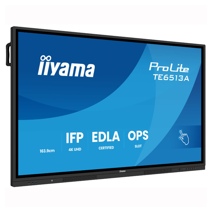 Интерактивен дисплей IIYAMA TE6513A-B2AG, 65" 4K UHD IPS Touch, Android 14, 8GB RAM, 128GB Storage,  Android 14 - TE6513A-B2AG -