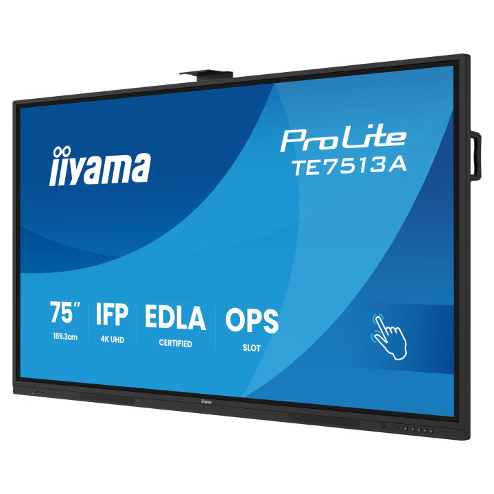 Интерактивен дисплей IIYAMA TE7513A-B1AG, 75" 4K UHD IPS сензорен, Quad-core A73, 8GB RAM, 128GB, Android 14 - 3