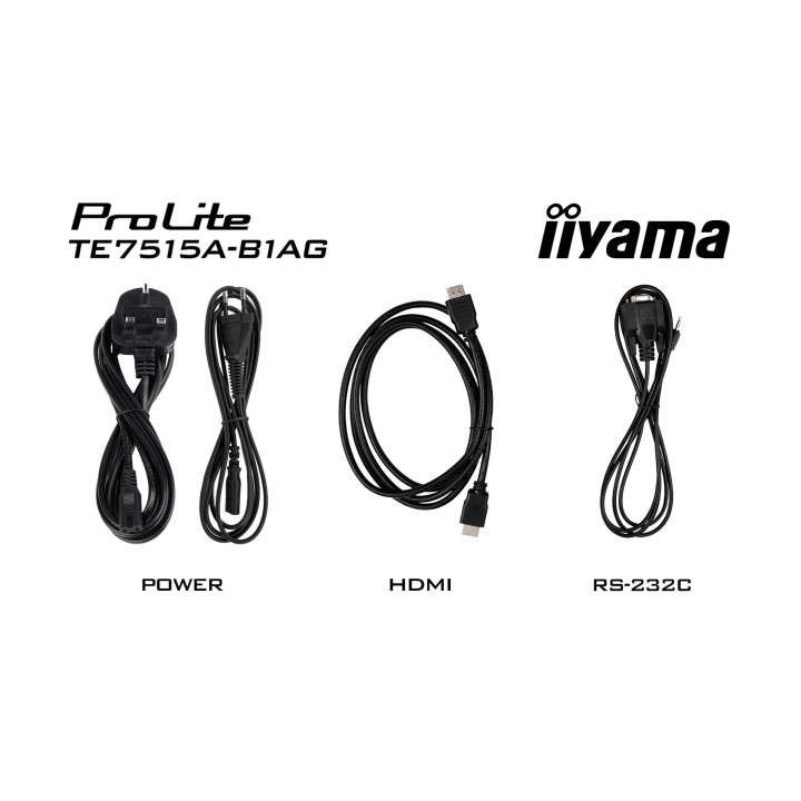 Интерактивен дисплей IIYAMA TE7515A-B1AG, 74.5" 4K UHD IPS, Octa-Core A72/A53, 16GB RAM, 128GB Storage, Android 14 - TE7515A-B1A