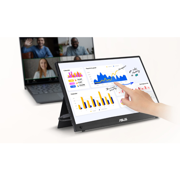 Монитор ASUS ZenScreen MB16AMTR, 15.6" Full HD IPS тъч - 90LM04S0-B02170 - 1