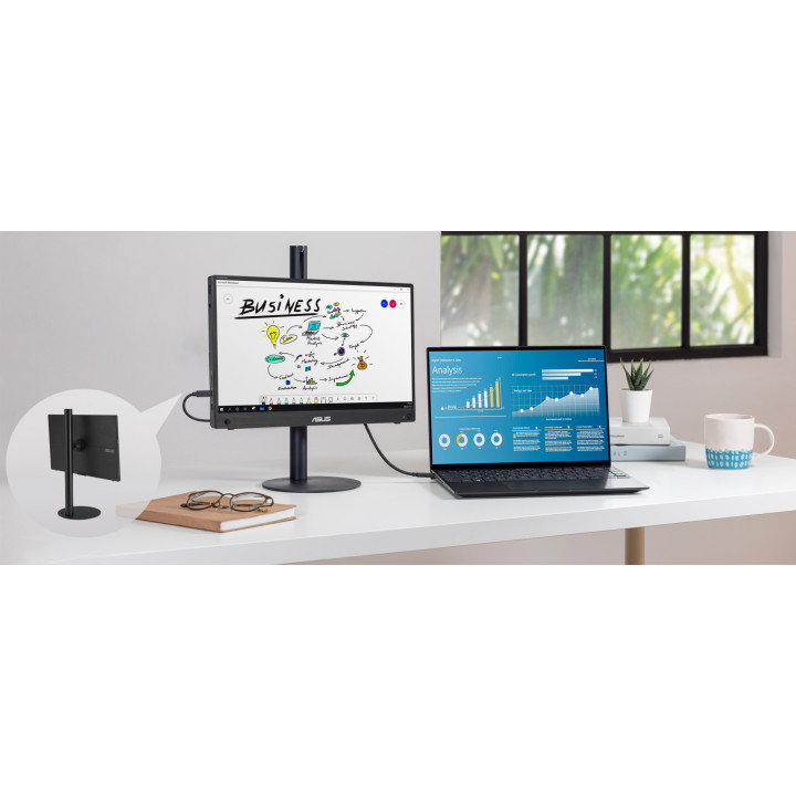 Монитор ASUS ZenScreen MB16AMTR, 15.6" Full HD IPS тъч - 90LM04S0-B02170 - 5