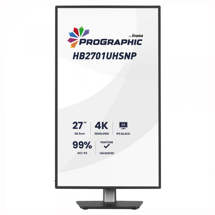 Монитор IIYAMA HB2701UHSNP-B1, 27" 4K UHD IPS, Pantone Validated - 2