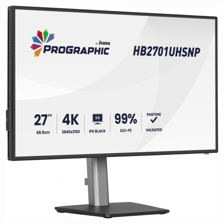 Монитор IIYAMA HB2701UHSNP-B1, 27" 4K UHD IPS, Pantone Validated - 3