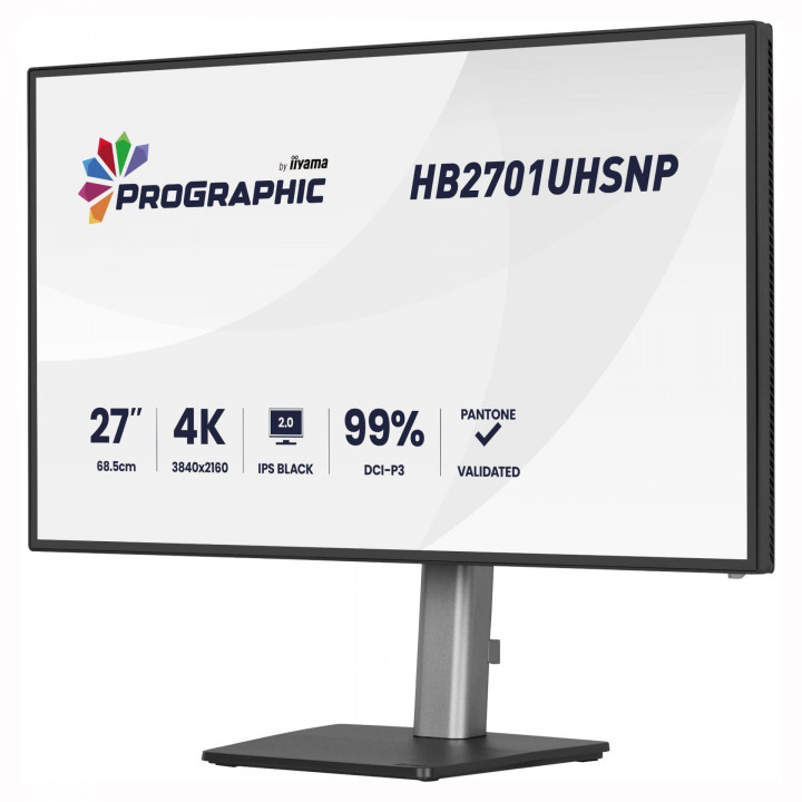 Монитор IIYAMA HB2701UHSNP-B1, 27" 4K UHD IPS, Pantone Validated - 4