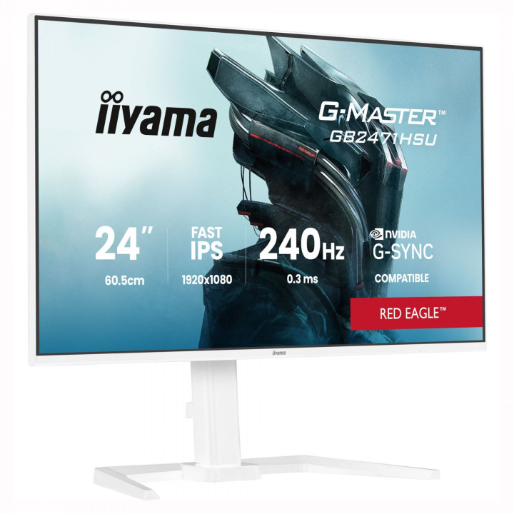 Монитор IIYAMA GB2471HSU-W1, 23.8" Full HD IPS 240Hz, 0.3ms, HDR10, G-SYNC Compatible - 3