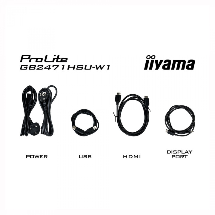 Монитор IIYAMA GB2471HSU-W1, 23.8" Full HD IPS 240Hz, 0.3ms, HDR10, G-SYNC Compatible - 12