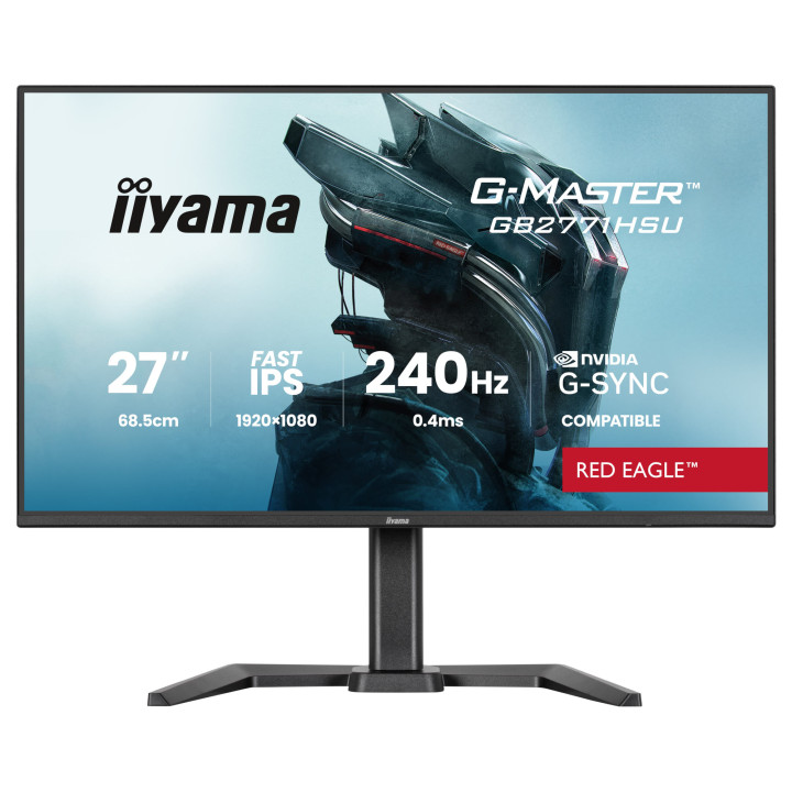 Монитор IIYAMA GB2771HSU-B1, 27" Full HD IPS 240Hz, 0.4ms, HDR 10 и Adaptive Sync - 1