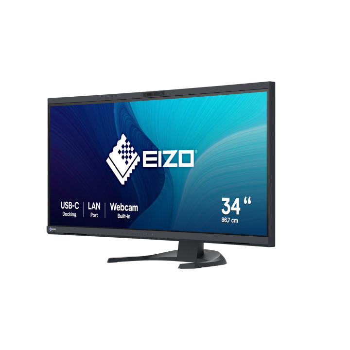 Монитор EIZO EV3450XC-BK, 34.1" 3440x1440 IPS Curved, 5MP камера, колонки, микрофон, USB-C докинг до 94W - 2
