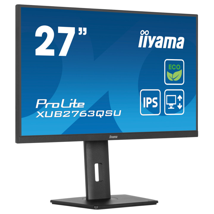 Монитор IIYAMA XUB2763QSU-B1, 27" 2560x1440 IPS, 2ms, Adaptive Sync, Flicker Free, Blue Light Reducer - 3