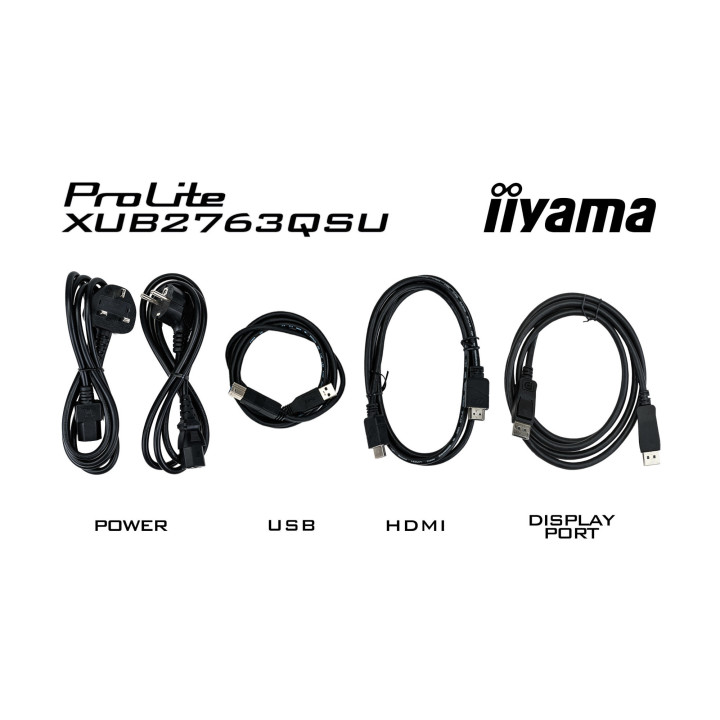 Монитор IIYAMA XUB2763QSU-B1, 27" 2560x1440 IPS, 2ms, Adaptive Sync, Flicker Free, Blue Light Reducer - 12
