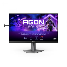Монитор AOC AG246FK, 24.1" Full HD TN 540Hz, DisplayHDR 400, 0.5ms, Adaptive Sync, PiP + PbP, Flicker Free, Low Blue Light, G-me