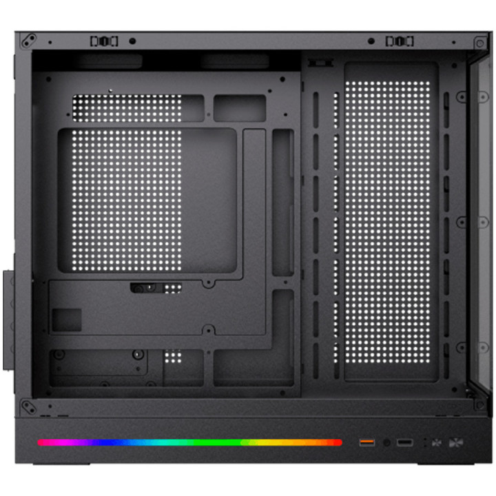 Компютърна кутия XIGMATEK Cloud M DGT 3AF, Midi Tower, Micro ATX, LCD дисплей, Темпериран стъкло, ARGB LED - EN49637 - 3