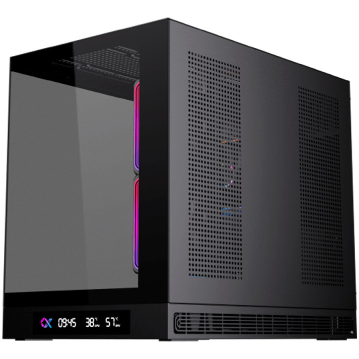 Компютърна кутия XIGMATEK Cloud M DGT 3AF, Midi Tower, Micro ATX, LCD дисплей, Темпериран стъкло, ARGB LED - EN49637 - 4