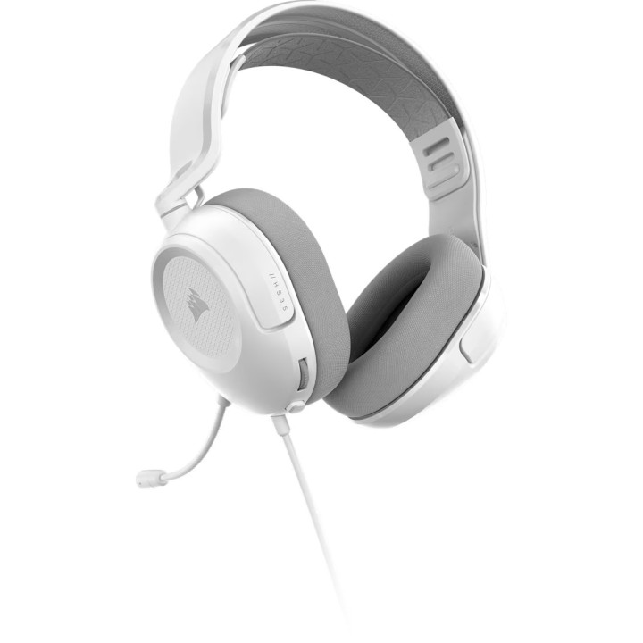 Геймърски слушалки Corsair HS35 v3, с микрофон, кабелни, 3.5mm/USB, бели - CA-9011400-WW - 8