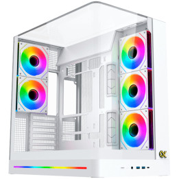 Кутия XIGMATEK Pano II Arctic, Midi Tower, Curved Tempered Glass, ARGB 8-вентилаторна система - EN48425 - 1