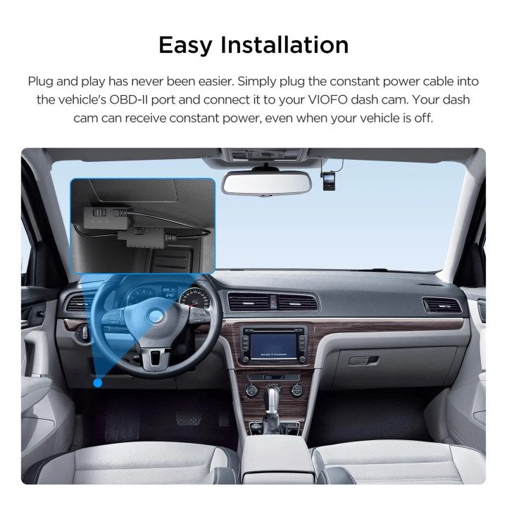 Инсталационен комплект VIOFO OP100, OBD-II интерфейс, двойни USB портове, поддръжка на паркинг режим - VIOFO-OP100 - 11