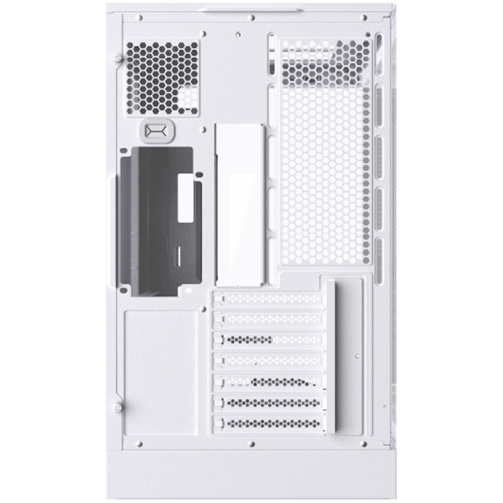 Компютърна кутия XIGMATEK Heaven Arctic EN49583, Midi Tower, Extended ATX, Бяла, Закалено стъкло, RGB LED, Поддръжка за водно ох