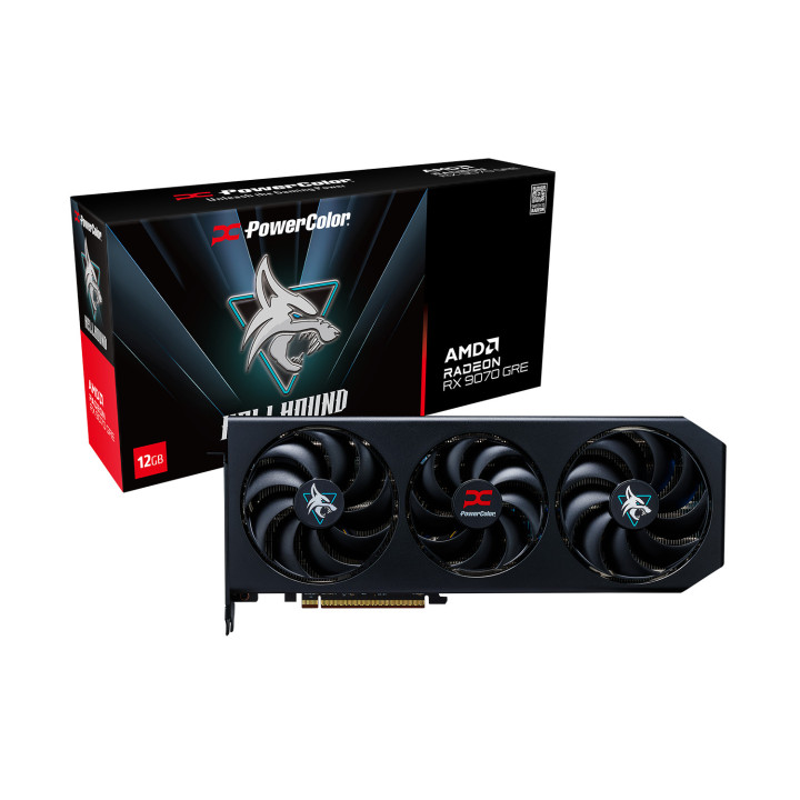 Видео карта PowerColor Radeon RX 9070 GRE Hellhound, 12GB GDDR6 - RX9070GRE 12G-L/OC - 1